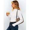 image:imageANRABESS Long Sleeve Mock Neck Tops for Women Knit Shirts  Lettuce Trim Ribbed Fitted Shirt Soft Lightweight Layer Basic Tee Work Going Out Tshirts Business Casual Fall Daily WearWhite