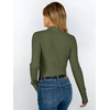 image:imageANRABESS Long Sleeve Mock Neck Tops for Women Knit Shirts  Lettuce Trim Ribbed Fitted Shirt Soft Lightweight Layer Basic Tee Work Going Out Tshirts Business Casual Fall Daily WearArmy Green