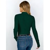 image:imageANRABESS Long Sleeve Mock Neck Tops for Women Knit Shirts  Lettuce Trim Ribbed Fitted Shirt Soft Lightweight Layer Basic Tee Work Going Out Tshirts Business Casual Fall Daily WearGreen