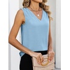 image:imageANRABESS Women Tank Tops Ruched Shoulder Dressy Blouse Business Casual Outfits Sleeveless V Neck Shirt Beach Vacation ClothesBright Blue