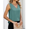 image:imageANRABESS Women Tank Tops Ruched Shoulder Dressy Blouse Business Casual Outfits Sleeveless V Neck Shirt Beach Vacation ClothesLake