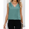 image:imageANRABESS Women Tank Tops Ruched Shoulder Dressy Blouse Business Casual Outfits Sleeveless V Neck Shirt Beach Vacation ClothesLake