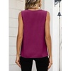image:imageANRABESS Women Tank Tops Ruched Shoulder Dressy Blouse Business Casual Outfits Sleeveless V Neck Shirt Beach Vacation ClothesPurple Red