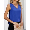image:imageANRABESS Women Tank Tops Ruched Shoulder Dressy Blouse Business Casual Outfits Sleeveless V Neck Shirt Beach Vacation ClothesRoyal Blue