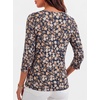 image:imageANRABESS Womens Boat Neck 34 Sleeve Top 2026 Summer Fall Fashion T Shirt  Soft Stretchy Breathable StripedSolidPrinted Basic Tees Casual amp Work Wear Travel Vacation Outfits AllSeason ClothingNavy Pink Floral