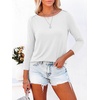 image:imageANRABESS Womens Boat Neck 34 Sleeve Top 2026 Summer Fall Fashion T Shirt  Soft Stretchy Breathable StripedSolidPrinted Basic Tees Casual amp Work Wear Travel Vacation Outfits AllSeason ClothingWhite