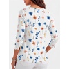 image:imageANRABESS Womens Boat Neck 34 Sleeve Top 2026 Summer Fall Fashion T Shirt  Soft Stretchy Breathable StripedSolidPrinted Basic Tees Casual amp Work Wear Travel Vacation Outfits AllSeason ClothingWhite Floral