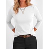 image:imageANRABESS Womens Boat Neck 34 Sleeve Top 2026 Summer Fall Fashion T Shirt  Soft Stretchy Breathable StripedSolidPrinted Basic Tees Casual amp Work Wear Travel Vacation Outfits AllSeason ClothingWhite