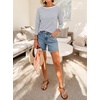 image:imageANRABESS Womens Boat Neck 34 Sleeve Top 2026 Summer Fall Fashion T Shirt  Soft Stretchy Breathable StripedSolidPrinted Basic Tees Casual amp Work Wear Travel Vacation Outfits AllSeason ClothingNavy White Stripe