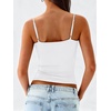 image:imageANRABESS Womens Cropped Spaghetti Strap Double Lined Tank Tops  Square Neck Camisole Soft Stretchy Silky Fabric Slim Fit Casual Summer Layering Going Out Workout Y2K Basic StyleWhite