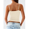 image:imageANRABESS Womens Cropped Spaghetti Strap Double Lined Tank Tops  Square Neck Camisole Soft Stretchy Silky Fabric Slim Fit Casual Summer Layering Going Out Workout Y2K Basic StyleBeige