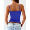 image:imageANRABESS Womens Cropped Spaghetti Strap Double Lined Tank Tops  Square Neck Camisole Soft Stretchy Silky Fabric Slim Fit Casual Summer Layering Going Out Workout Y2K Basic StyleRoyal Blue