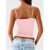 image:imageANRABESS Womens Cropped Spaghetti Strap Double Lined Tank Tops  Square Neck Camisole Soft Stretchy Silky Fabric Slim Fit Casual Summer Layering Going Out Workout Y2K Basic StyleLight Pink
