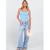 image:imageANRABESS Womens Cropped Spaghetti Strap Double Lined Tank Tops  Square Neck Camisole Soft Stretchy Silky Fabric Slim Fit Casual Summer Layering Going Out Workout Y2K Basic StyleLight Blue