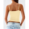 image:imageANRABESS Womens Cropped Spaghetti Strap Double Lined Tank Tops  Square Neck Camisole Soft Stretchy Silky Fabric Slim Fit Casual Summer Layering Going Out Workout Y2K Basic StyleLemon