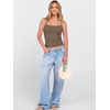 image:imageANRABESS Womens Cropped Spaghetti Strap Double Lined Tank Tops  Square Neck Camisole Soft Stretchy Silky Fabric Slim Fit Casual Summer Layering Going Out Workout Y2K Basic StyleKhaki