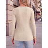 image:imageANRABESS Womens Ribbed Knit Long Sleeve Tops  Keyhole Neck Blouse Soft Stretch Fuzzy Shirt Regular Fit for Business Office Daily Wear Fall amp SpringBeige