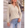 image:imageANRABESS Womens Ribbed Knit Long Sleeve Tops  Keyhole Neck Blouse Soft Stretch Fuzzy Shirt Regular Fit for Business Office Daily Wear Fall amp SpringBeige