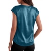 image:imageANRABESS Womens Satin Tops Cap Short Sleeve Crew Neck Shirts Dressy Business Casual Office Blouse Silky 2026 Summer OutfitsLake Blue