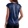 image:imageANRABESS Womens Satin Tops Cap Short Sleeve Crew Neck Shirts Dressy Business Casual Office Blouse Silky 2026 Summer OutfitsNavy Blue