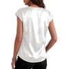 image:imageANRABESS Womens Satin Tops Cap Short Sleeve Crew Neck Shirts Dressy Business Casual Office Blouse Silky 2026 Summer OutfitsWhite