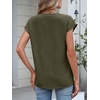 image:imageANRABESS Womens Summer TopsCap Sleeve V Neck Loose Fit Henley ShirtsDressy Casual for Work Business amp Daily Trendy OutfitsArmy Green