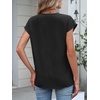 image:imageANRABESS Womens Summer TopsCap Sleeve V Neck Loose Fit Henley ShirtsDressy Casual for Work Business amp Daily Trendy OutfitsBlack