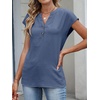 image:imageANRABESS Womens Summer TopsCap Sleeve V Neck Loose Fit Henley ShirtsDressy Casual for Work Business amp Daily Trendy OutfitsDark Blue