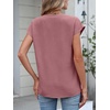 image:imageANRABESS Womens Summer TopsCap Sleeve V Neck Loose Fit Henley ShirtsDressy Casual for Work Business amp Daily Trendy OutfitsDusty Rose