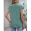 image:imageANRABESS Womens Summer TopsCap Sleeve V Neck Loose Fit Henley ShirtsDressy Casual for Work Business amp Daily Trendy OutfitsLake