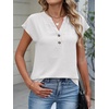 image:imageANRABESS Womens Summer TopsCap Sleeve V Neck Loose Fit Henley ShirtsDressy Casual for Work Business amp Daily Trendy OutfitsWhite