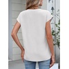image:imageANRABESS Womens Summer TopsCap Sleeve V Neck Loose Fit Henley ShirtsDressy Casual for Work Business amp Daily Trendy OutfitsWhite