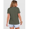 image:imageANRABESS Womens Summer Waffle Knit Tops  Soft Comfy Breathable Shirts Crew Neck Short Sleeve Casual Trendy Basic Tee 2026 Summer OutfitsArmy Green