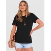 image:imageANRABESS Womens Summer Waffle Knit Tops  Soft Comfy Breathable Shirts Crew Neck Short Sleeve Casual Trendy Basic Tee 2026 Summer OutfitsBlack