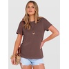 image:imageANRABESS Womens Summer Waffle Knit Tops  Soft Comfy Breathable Shirts Crew Neck Short Sleeve Casual Trendy Basic Tee 2026 Summer OutfitsBrown
