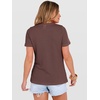 image:imageANRABESS Womens Summer Waffle Knit Tops  Soft Comfy Breathable Shirts Crew Neck Short Sleeve Casual Trendy Basic Tee 2026 Summer OutfitsBrown