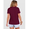 image:imageANRABESS Womens Summer Waffle Knit Tops  Soft Comfy Breathable Shirts Crew Neck Short Sleeve Casual Trendy Basic Tee 2026 Summer OutfitsDark Fuchsia