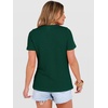 image:imageANRABESS Womens Summer Waffle Knit Tops  Soft Comfy Breathable Shirts Crew Neck Short Sleeve Casual Trendy Basic Tee 2026 Summer OutfitsDeep Green