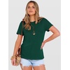 image:imageANRABESS Womens Summer Waffle Knit Tops  Soft Comfy Breathable Shirts Crew Neck Short Sleeve Casual Trendy Basic Tee 2026 Summer OutfitsDeep Green