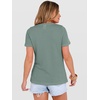 image:imageANRABESS Womens Summer Waffle Knit Tops  Soft Comfy Breathable Shirts Crew Neck Short Sleeve Casual Trendy Basic Tee 2026 Summer OutfitsLight Green