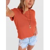 image:imageANRABESS Womens Summer Waffle Knit Tops  Soft Comfy Breathable Shirts Crew Neck Short Sleeve Casual Trendy Basic Tee 2026 Summer OutfitsOrange