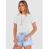 image:imageANRABESS Womens Summer Waffle Knit Tops  Soft Comfy Breathable Shirts Crew Neck Short Sleeve Casual Trendy Basic Tee 2026 Summer OutfitsWhite