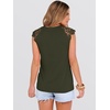 image:imageANRABESS Womens Tops Dressy Casual Lace Cap Sleeve Henley Shirts Summer Sleeveless Button Up Blouses 2026 Spring OutfitsArmy Green