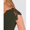 image:imageANRABESS Womens Tops Dressy Casual Lace Cap Sleeve Henley Shirts Summer Sleeveless Button Up Blouses 2026 Spring OutfitsArmy Green