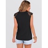 image:imageANRABESS Womens Tops Dressy Casual Lace Cap Sleeve Henley Shirts Summer Sleeveless Button Up Blouses 2026 Spring OutfitsBlack