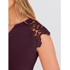 image:imageANRABESS Womens Tops Dressy Casual Lace Cap Sleeve Henley Shirts Summer Sleeveless Button Up Blouses 2026 Spring OutfitsBurgundy