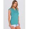 image:imageANRABESS Womens Tops Dressy Casual Lace Cap Sleeve Henley Shirts Summer Sleeveless Button Up Blouses 2026 Spring OutfitsCadet Blue