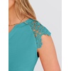 image:imageANRABESS Womens Tops Dressy Casual Lace Cap Sleeve Henley Shirts Summer Sleeveless Button Up Blouses 2026 Spring OutfitsCadet Blue
