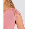 image:imageANRABESS Womens Tops Dressy Casual Lace Cap Sleeve Henley Shirts Summer Sleeveless Button Up Blouses 2026 Spring OutfitsCoral