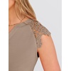 image:imageANRABESS Womens Tops Dressy Casual Lace Cap Sleeve Henley Shirts Summer Sleeveless Button Up Blouses 2026 Spring OutfitsKhaki